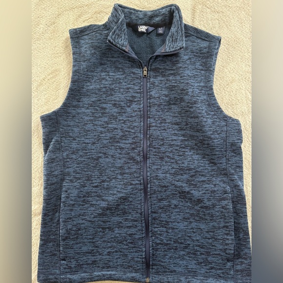 Lands' End Other - Lands' End Men's Zip Up Sweater Vest in Dark Blue